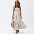 Ines - Charming Gingham Maxi Dress