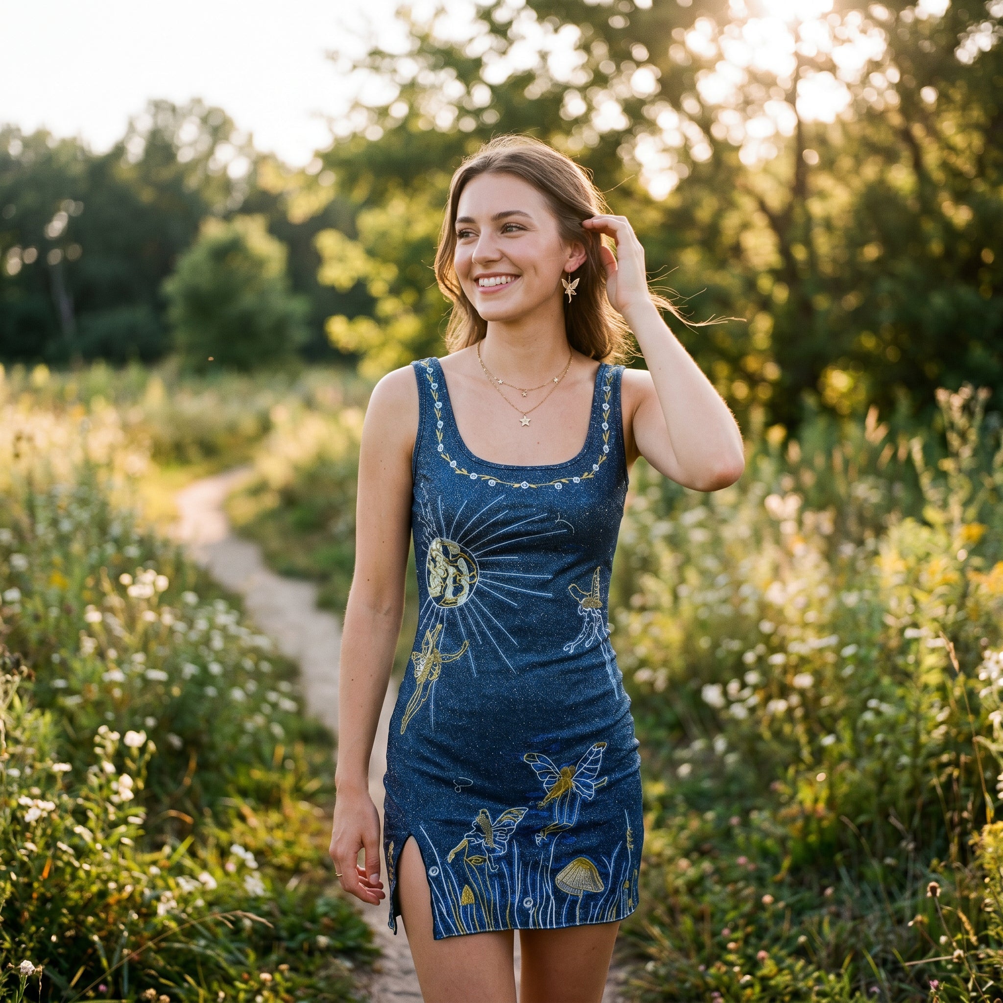 Annika - Celestial Sequin Mini Dress