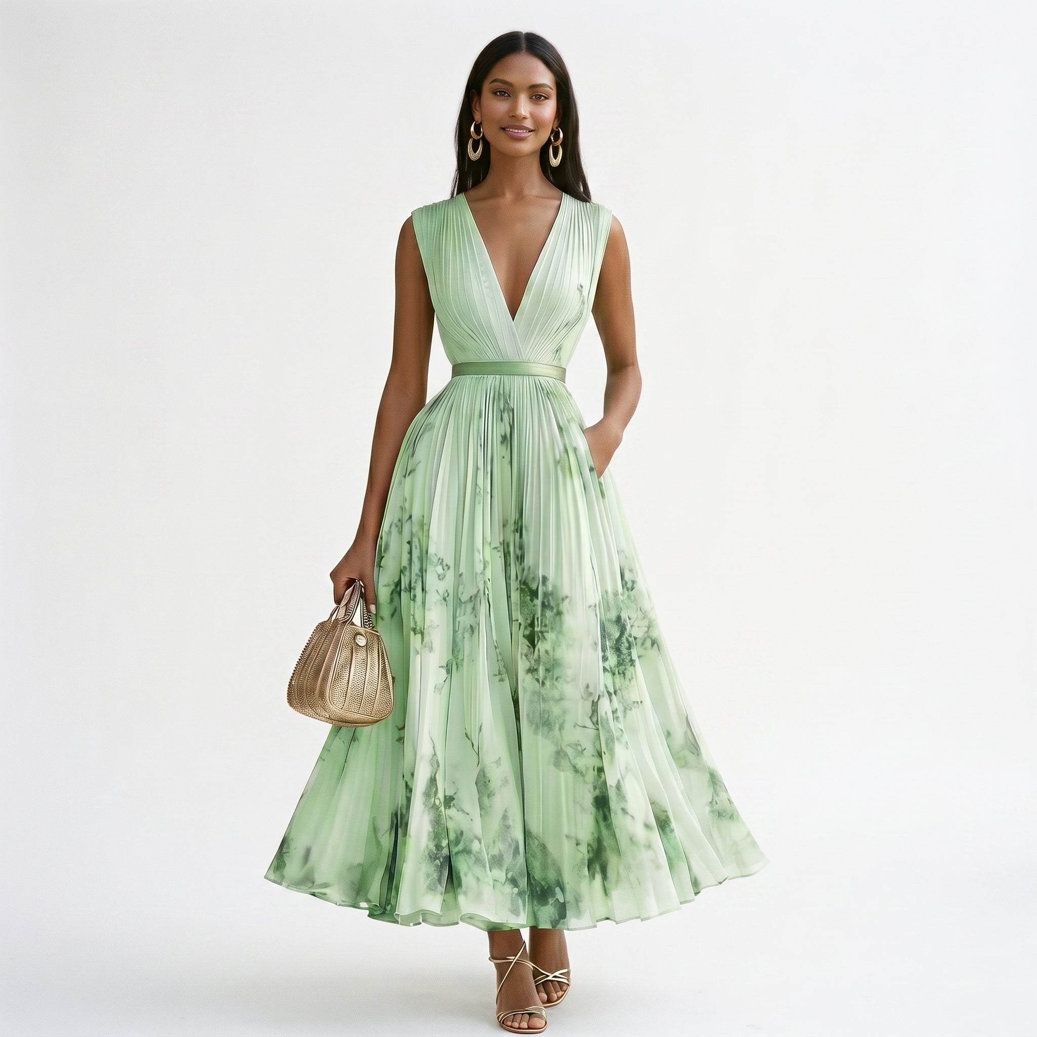 Aurora - Elegant Floral Long Sleeve Maxi Dress for Women