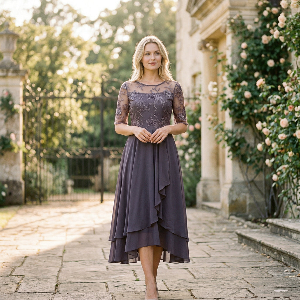 Elegant Lace Wedding Guest Dress for Formal Occasions