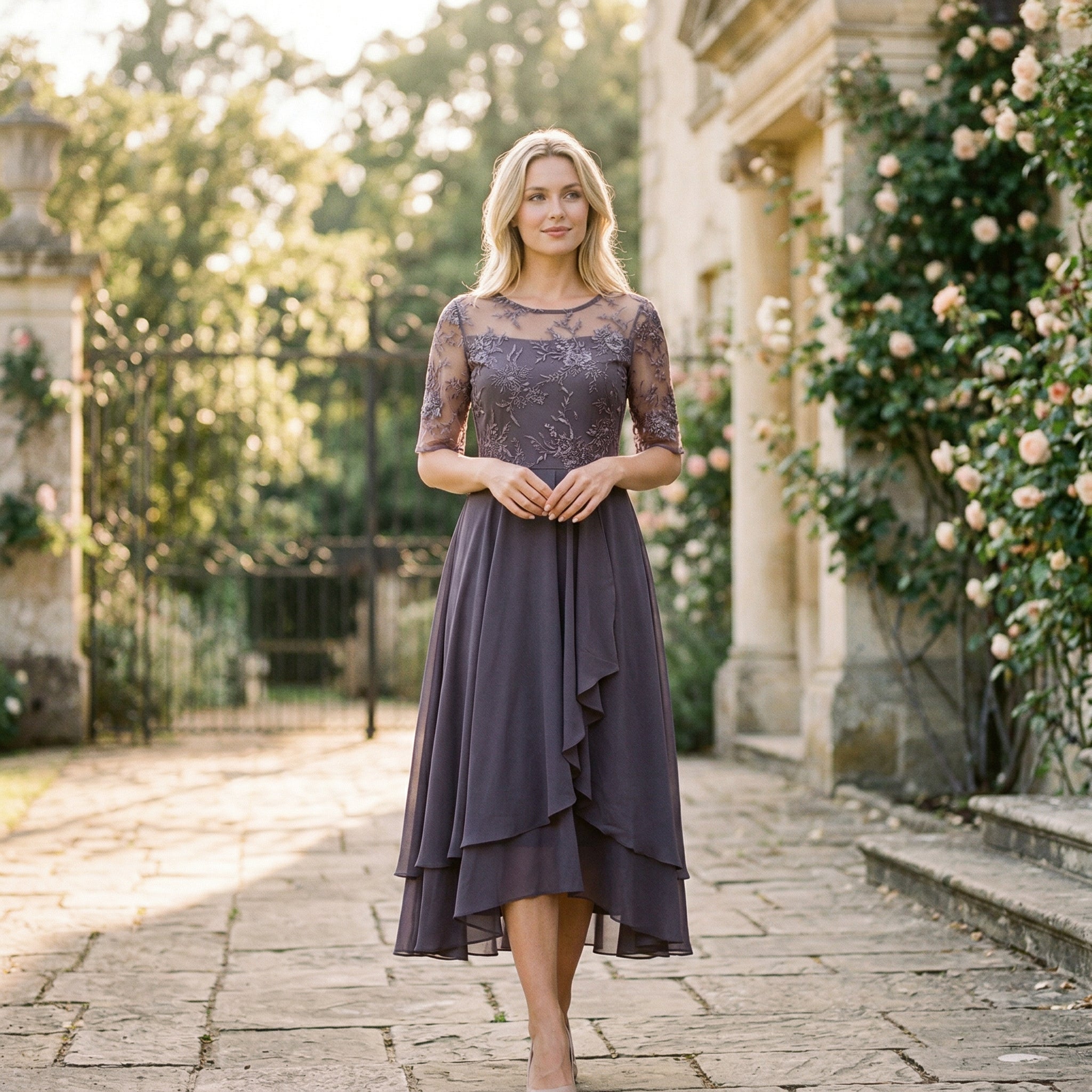 Elegant Lace Wedding Guest Dress for Formal Occasions