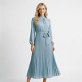 Elegant Long Sleeve Midi Dress for Wedding Guests