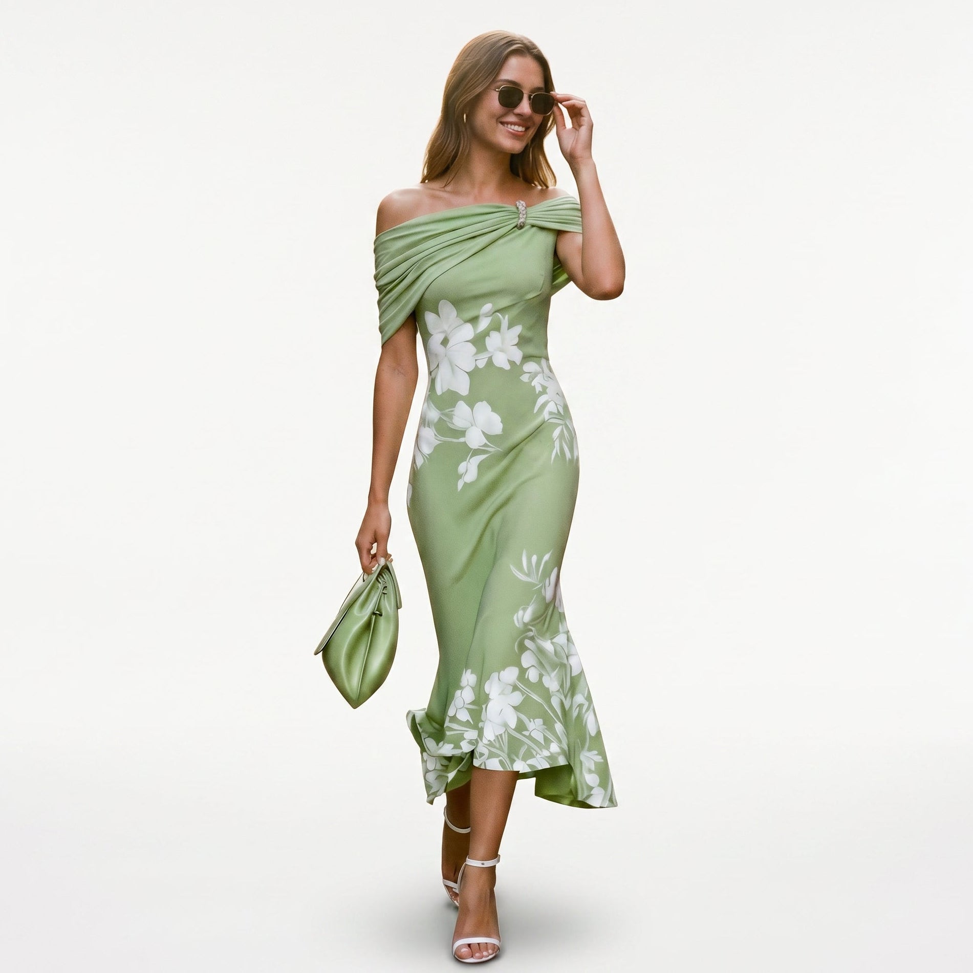 Pietra - Elegant Long Sleeve Midi Dress for Women