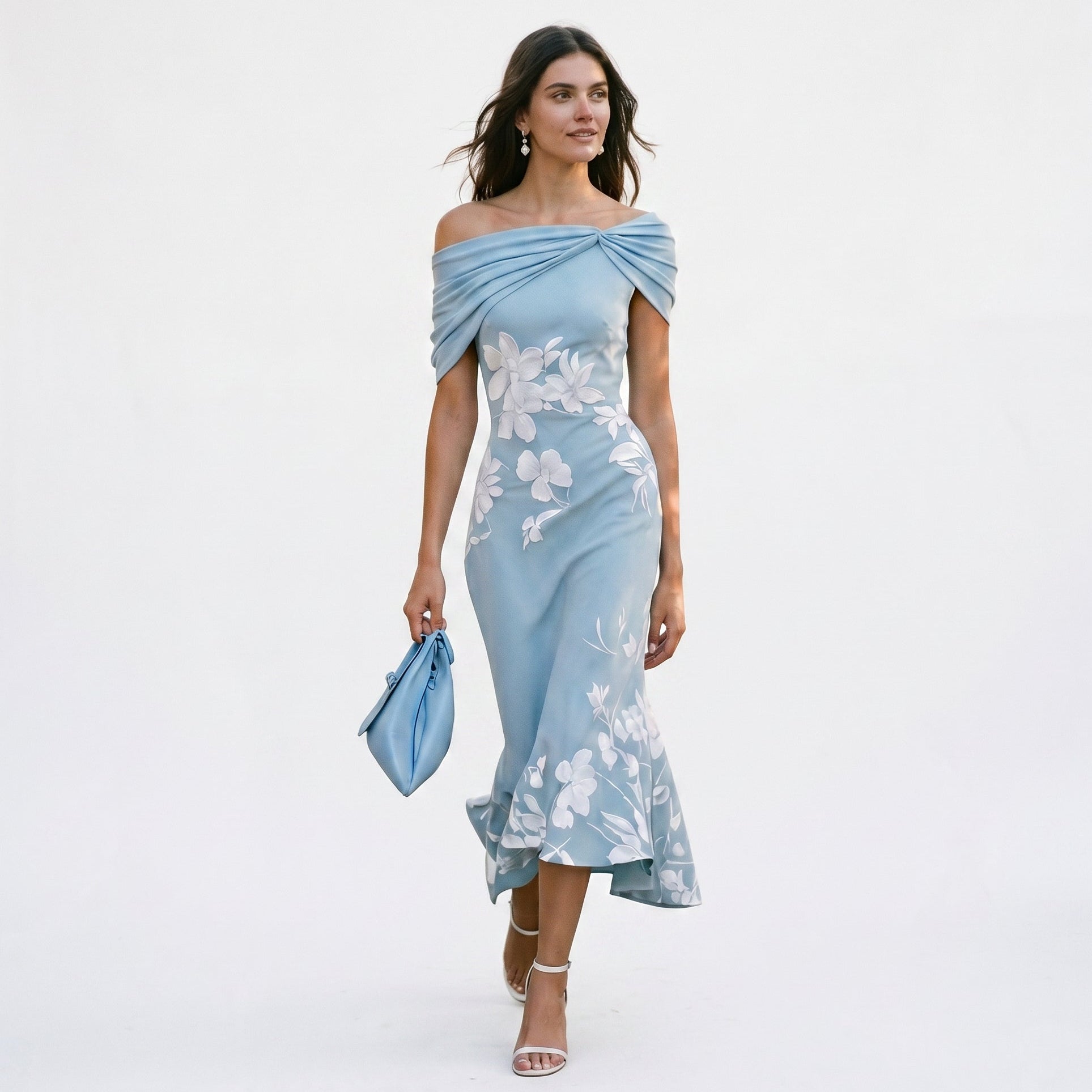 Pietra - Elegant Long Sleeve Midi Dress for Women