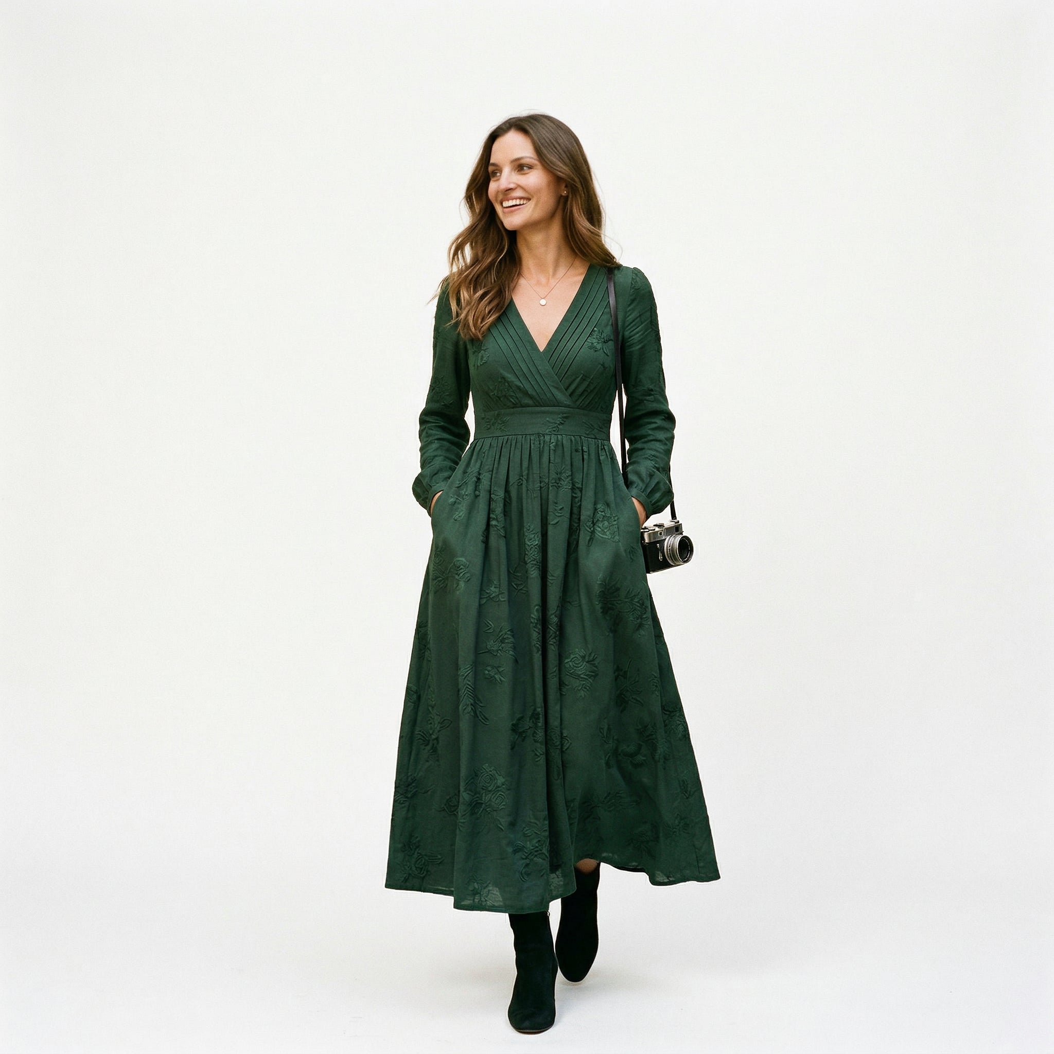 Elegant Wrap Front Summer Dress