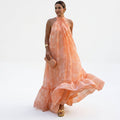 Chantal - Elegant Halter Neck Maxi Dress