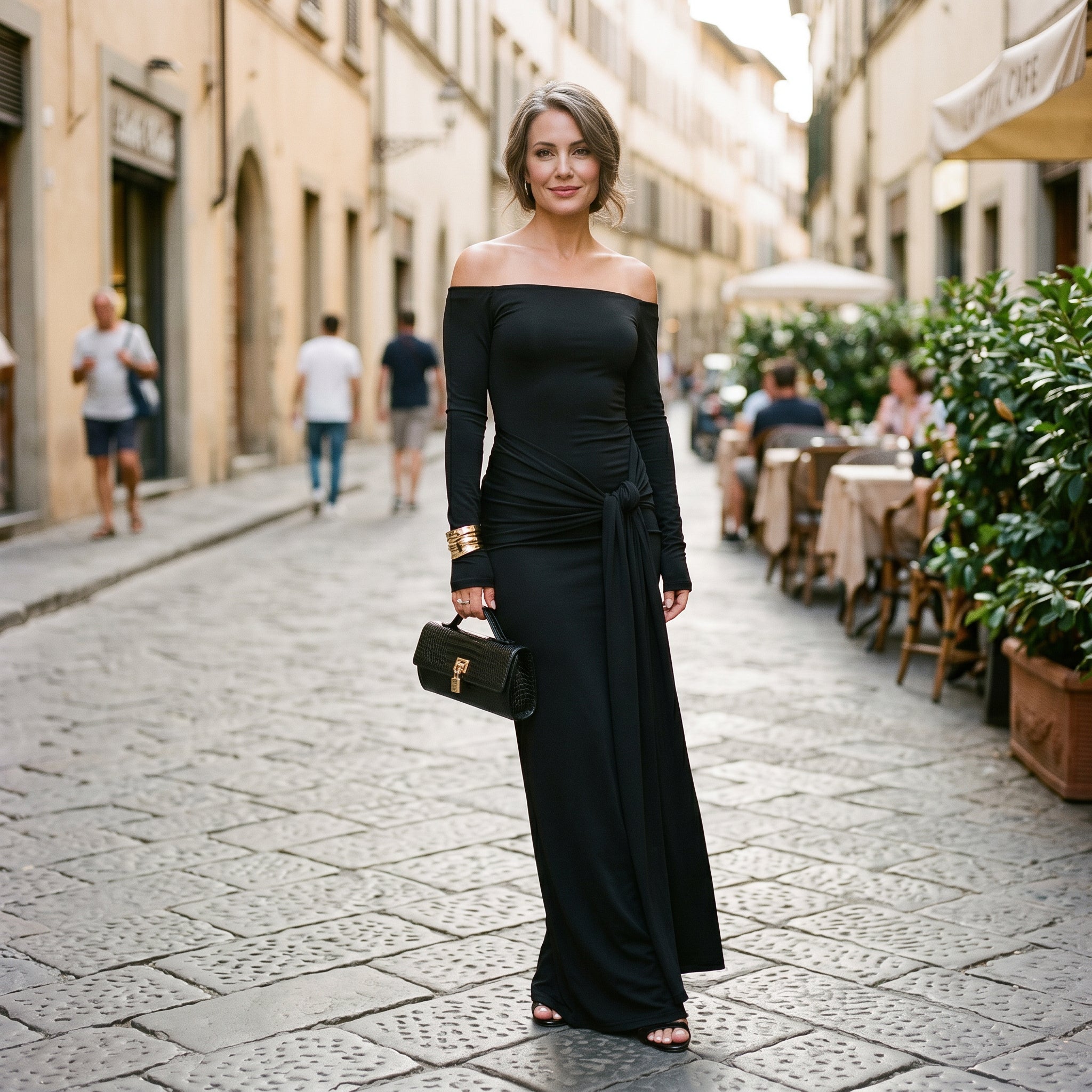 Joyci - Elegant One-Shoulder Satin Gown for Formal Dresses
