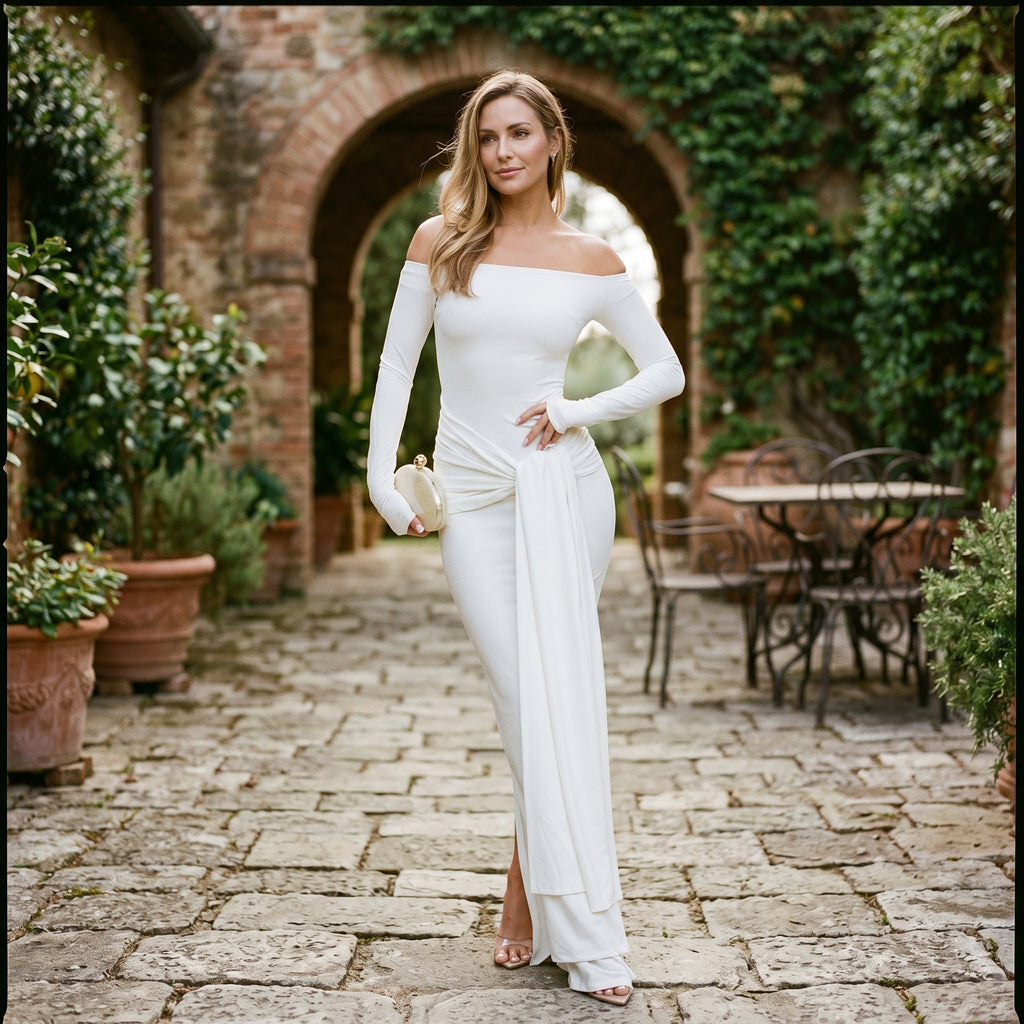 Joyci - Elegant One-Shoulder Satin Gown for Formal Dresses