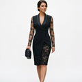 Elda - Elegant Black Lace Cocktail Dress
