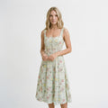 Vintage Floral Midi Cocktail Dress